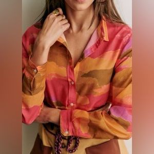S. Podgurska Pour Sezane Abstract Shirt